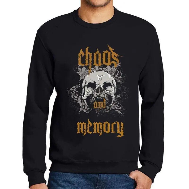 Ultrabasic - Homme Imprimé Graphique Sweat-Shirt Chaos And Memory Noir Profond 1