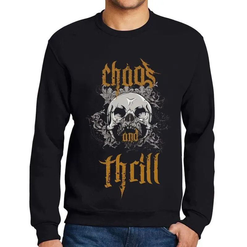 Ultrabasic - Homme Imprimé Graphique Sweat-Shirt Chaos And Thrill Noir Profond 1