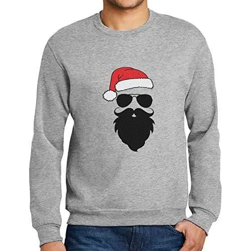 Ultrabasic - Homme Imprimé Graphique Sweat-Shirt Marrant Père Noël Cool Cadeau De Noël Gris Chine 1