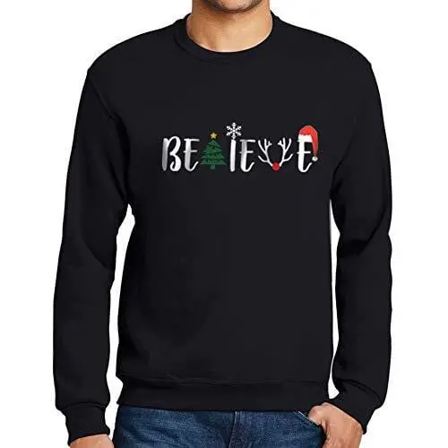 Ultrabasic - Homme Imprimé Graphique Sweat-Shirt Noël Croire Arbre Idées Cadeaux De Noël 1