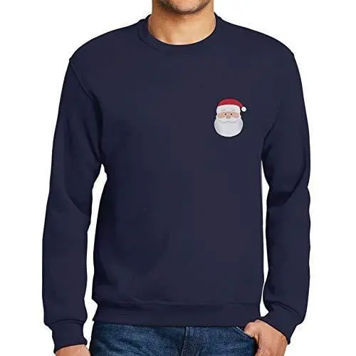 Ultrabasic - Homme Imprimé Graphique Sweat-Shirt Père Noël Cadeau Imprimé Manche Longue Tee-Shirt French Marine 1