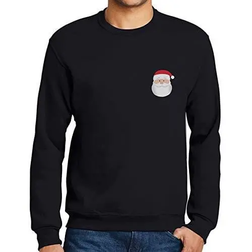 Ultrabasic - Homme Imprimé Graphique Sweat-Shirt Père Noël Cadeau Imprimé Manche Longue Tee-Shirt Noir Profond 1