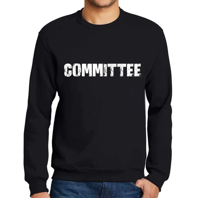 Ultrabasic Homme Imprimé Graphique Sweat-Shirt Popular Words Committee Noir Profond 1