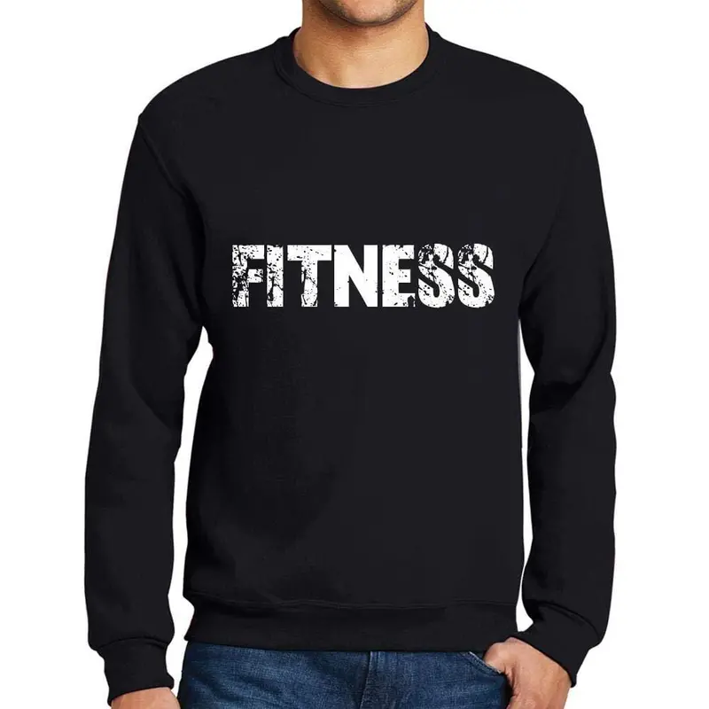 Ultrabasic Homme Imprimé Graphique Sweat-Shirt Popular Words Fitness Noir Profond 1