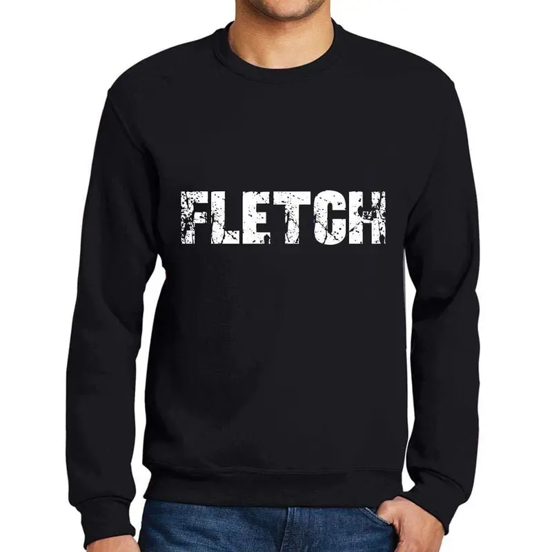 Ultrabasic Homme Imprimé Graphique Sweat-Shirt Popular Words Fletch Noir Profond 1