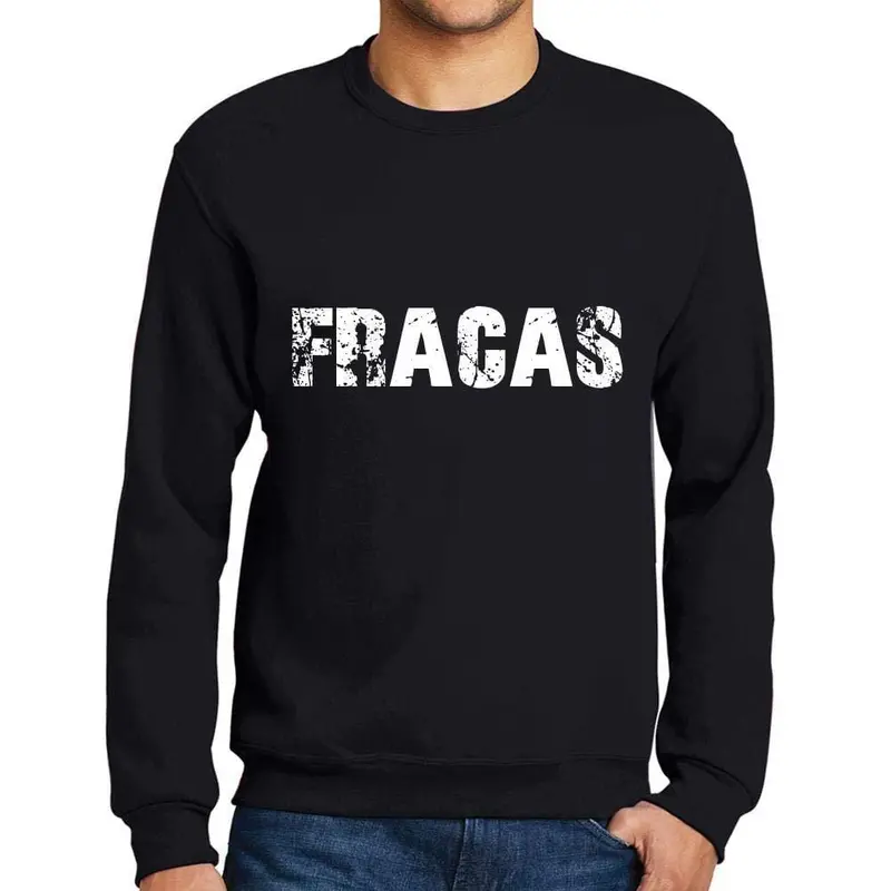 Ultrabasic Homme Imprimé Graphique Sweat-Shirt Popular Words Fracas Noir Profond 1