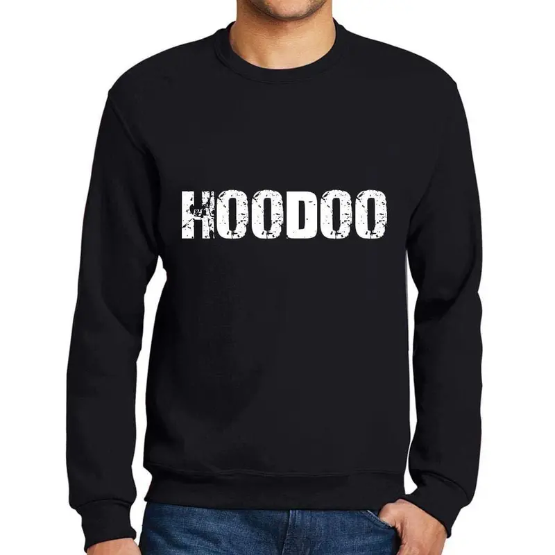Ultrabasic Homme Imprimé Graphique Sweat-Shirt Popular Words Hoodoo Noir Profond 1