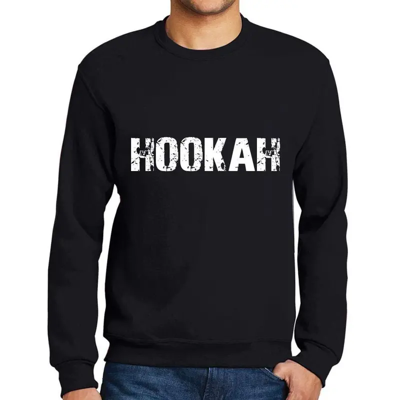 Ultrabasic Homme Imprimé Graphique Sweat-Shirt Popular Words Hookah Noir Profond 1