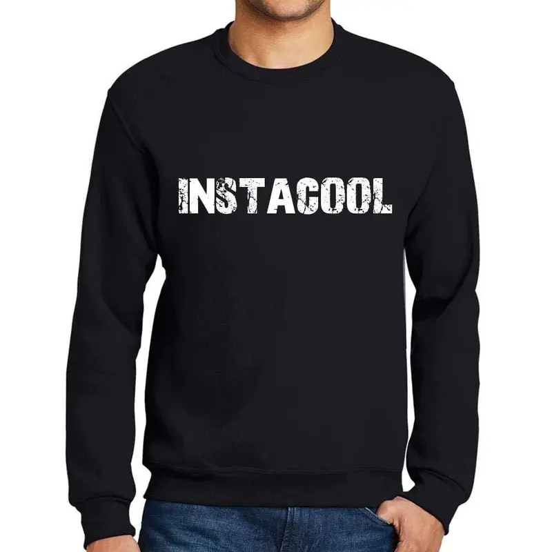 Ultrabasic Homme Imprimé Graphique Sweat-Shirt Popular Words Instacool Noir Profond 1