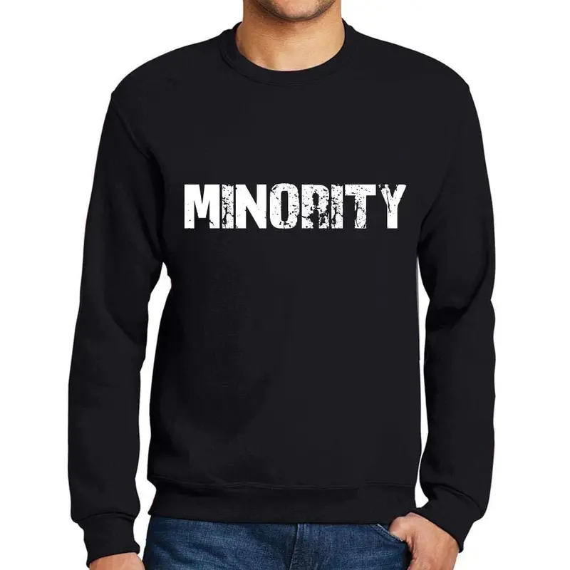 Ultrabasic Homme Imprimé Graphique Sweat-Shirt Popular Words Minority Noir Profond 1