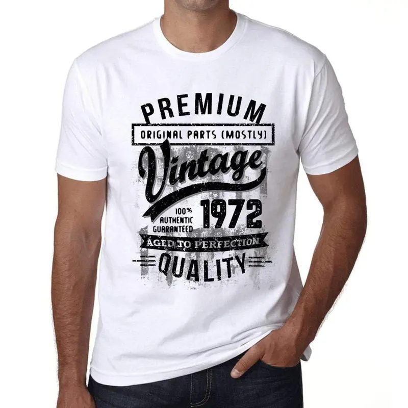 Ultrabasic - Homme T-Shirt Graphique 1972 Aged To Perfection Tee Shirt Cadeau D'anniversaire 1