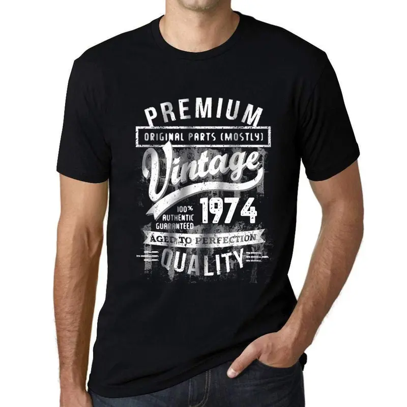 Ultrabasic - Homme T-Shirt Graphique 1974 Aged To Perfection Tee Shirt Cadeau D'anniversaire 1