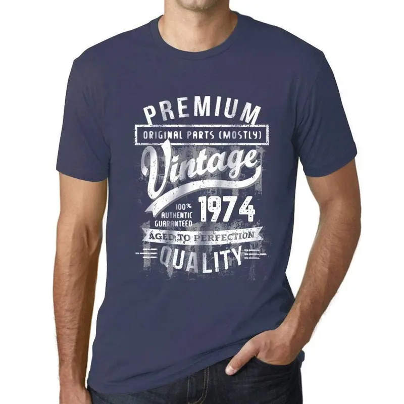 Ultrabasic - Homme T-Shirt Graphique 1974 Aged To Perfection Tee Shirt Cadeau D'anniversaire 1