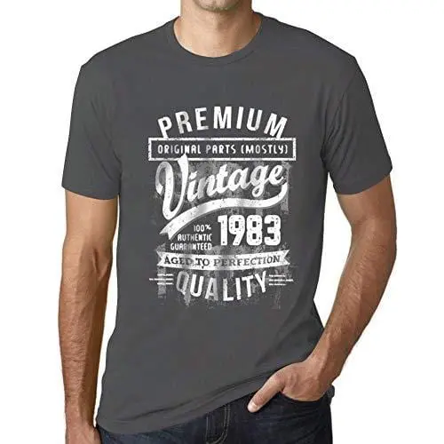 Ultrabasic - Homme T-Shirt Graphique 1983 Aged To Perfection Tee Shirt Cadeau D'anniversaire 1