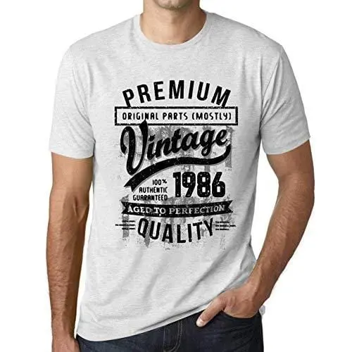 Ultrabasic - Homme T-Shirt Graphique 1986 Aged To Perfection Tee Shirt Cadeau D'anniversaire 1