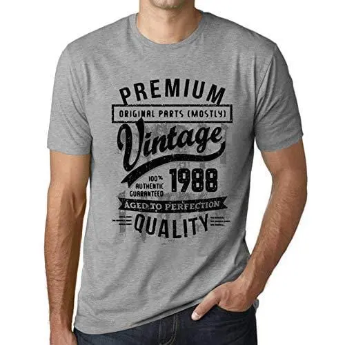 Ultrabasic - Homme T-Shirt Graphique 1988 Aged To Perfection Tee Shirt Cadeau D'anniversaire 1