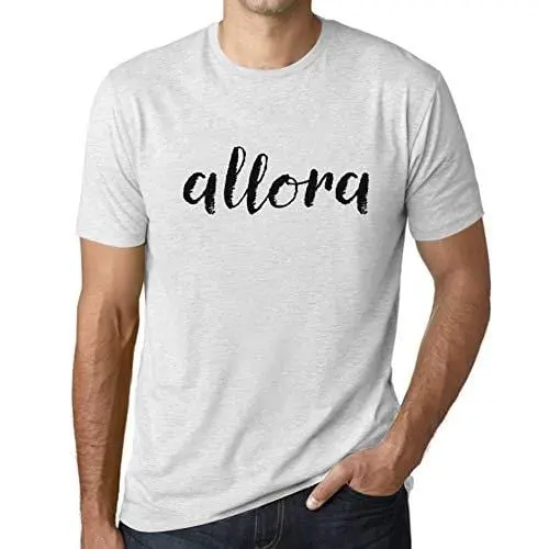 Ultrabasic - Homme T-Shirt Graphique Allora Blanc Chiné 1