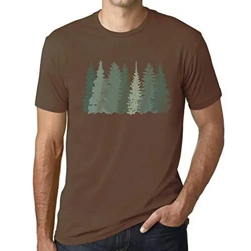 Ultrabasic - Homme T-Shirt Graphique Arbres Forestiers Terre 1