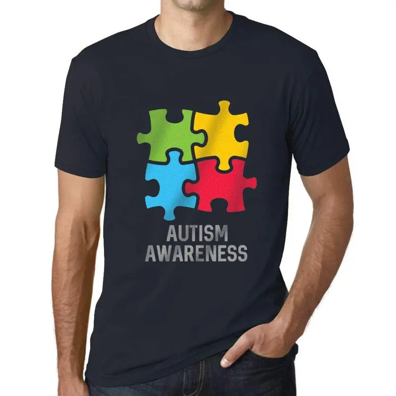 Ultrabasic Homme T-Shirt Graphique Autism Awareness Marine 1