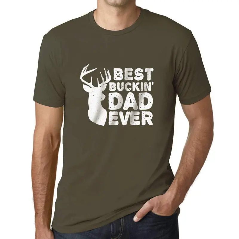 Ultrabasic - Homme T-Shirt Graphique Best Buckin' Dad Ever Amry 1