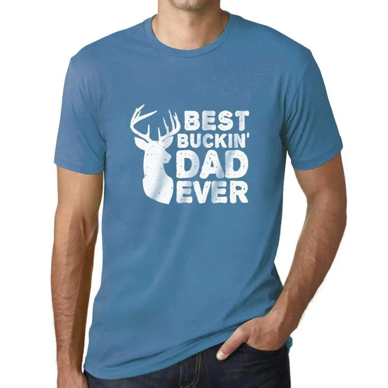 Ultrabasic - Homme T-Shirt Graphique Best Buckin' Dad Ever Aqua 1