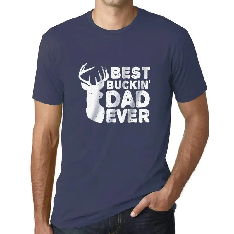 Ultrabasic - Homme T-Shirt Graphique Best Buckin' Dad Ever Denim 1