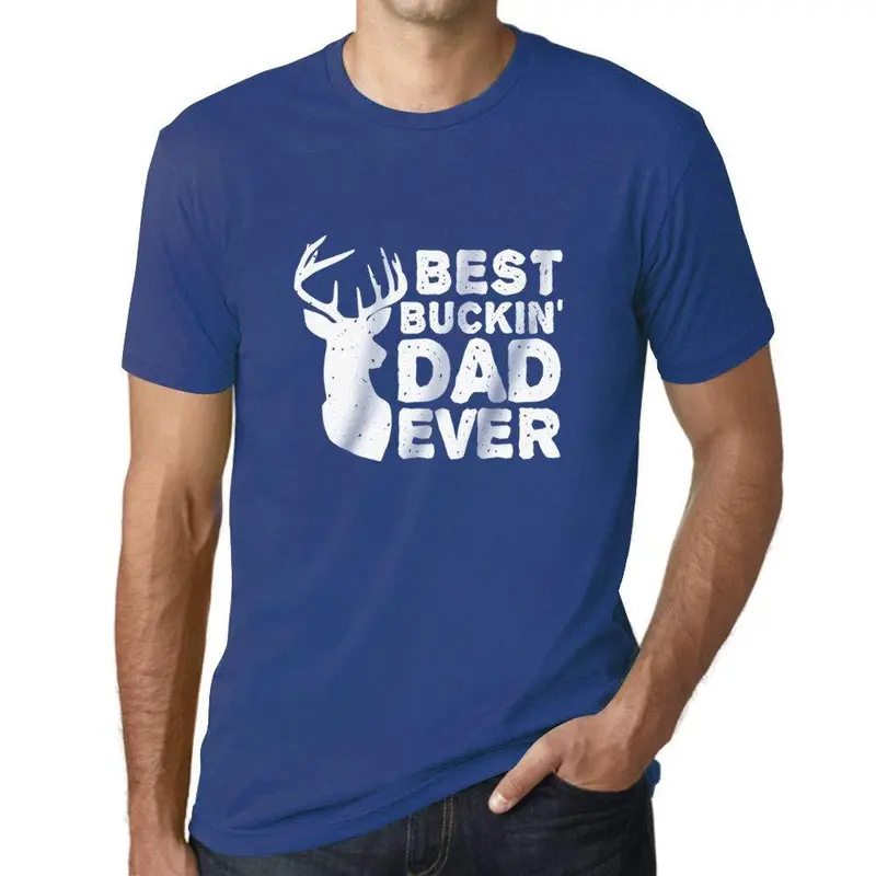 Ultrabasic - Homme T-Shirt Graphique Best Buckin' Dad Ever Royal 1