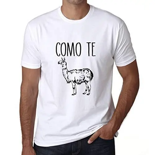 Ultrabasic - Homme T-Shirt Graphique Como Te Lama Blanc 1