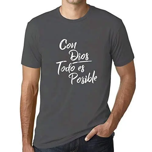 Ultrabasic - Homme T-Shirt Graphique Con Dios Todo Es Posible 1