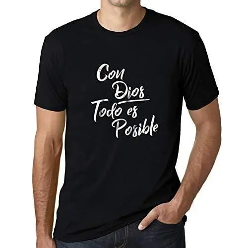 Ultrabasic - Homme T-Shirt Graphique Con Dios Todo Es Posible 1