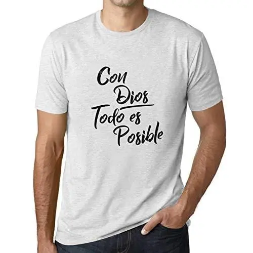 Ultrabasic - Homme T-Shirt Graphique Con Dios Todo Es Posible 1
