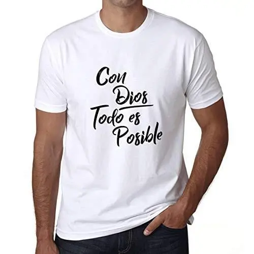 Ultrabasic - Homme T-Shirt Graphique Con Dios Todo Es Posible 1