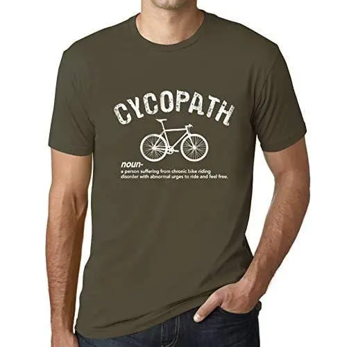 Ultrabasic - Homme T-Shirt Graphique Cycopath Imprimé Lettres Noël Cadeau Army 1