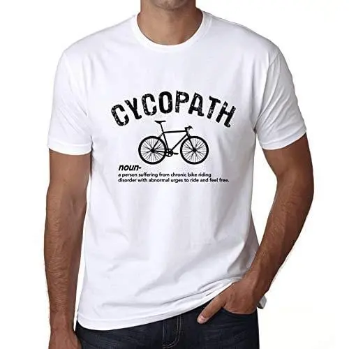 Ultrabasic - Homme T-Shirt Graphique Cycopath Imprimé Lettres Noël Cadeau Blanco 1