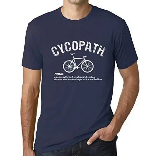 Ultrabasic - Homme T-Shirt Graphique Cycopath Imprimé Lettres Noël Cadeau French Marine 1