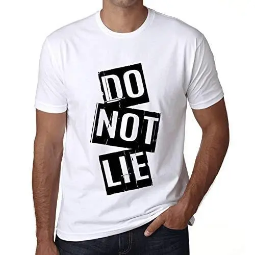 Ultrabasic - Homme T-Shirt Graphique Do Not Lie T-Shirt Cadeau Lettre D'impression Blanc 1