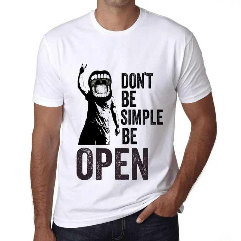 Ultrabasic Homme T-Shirt Graphique Don't Be Simple Be Open Blanc 1