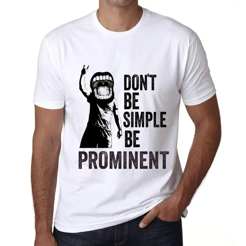 Ultrabasic Homme T-Shirt Graphique Don't Be Simple Be Prominent Blanc 1