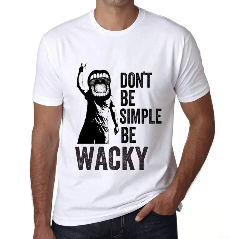 Ultrabasic Homme T-Shirt Graphique Don't Be Simple Be Wacky Blanc 1