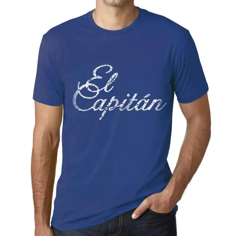 Ultrabasic - Homme T-Shirt Graphique El Capitán Lettres Imprimées Royal 1