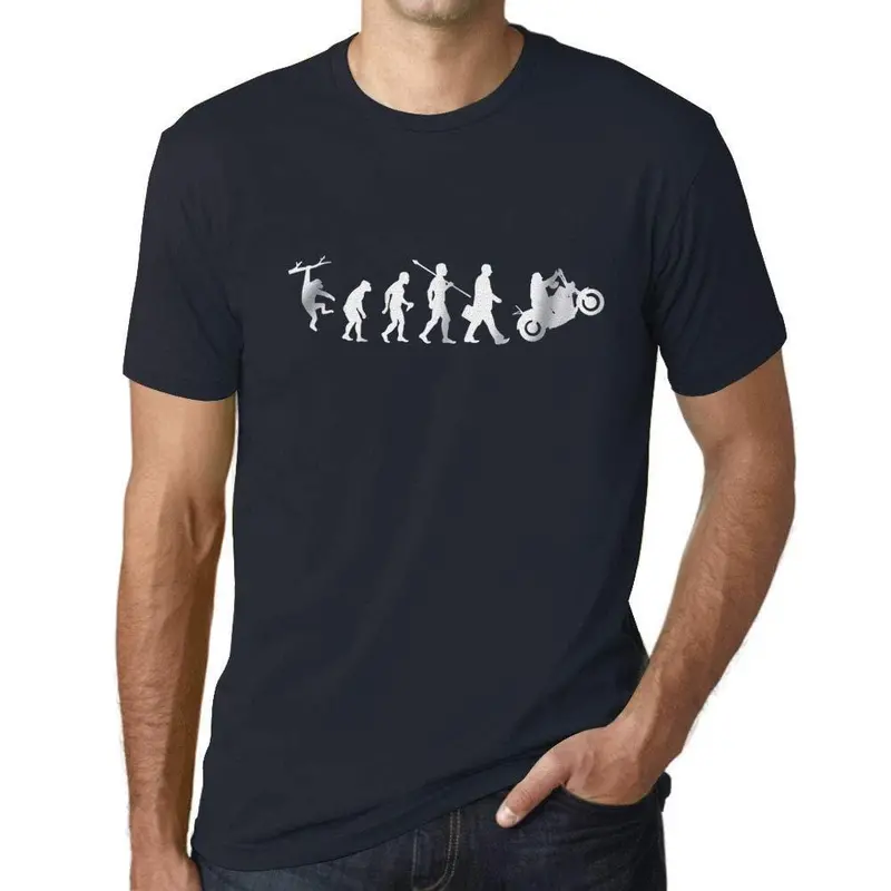 Ultrabasic - Homme T-Shirt Graphique Evolution Moto Marine 1