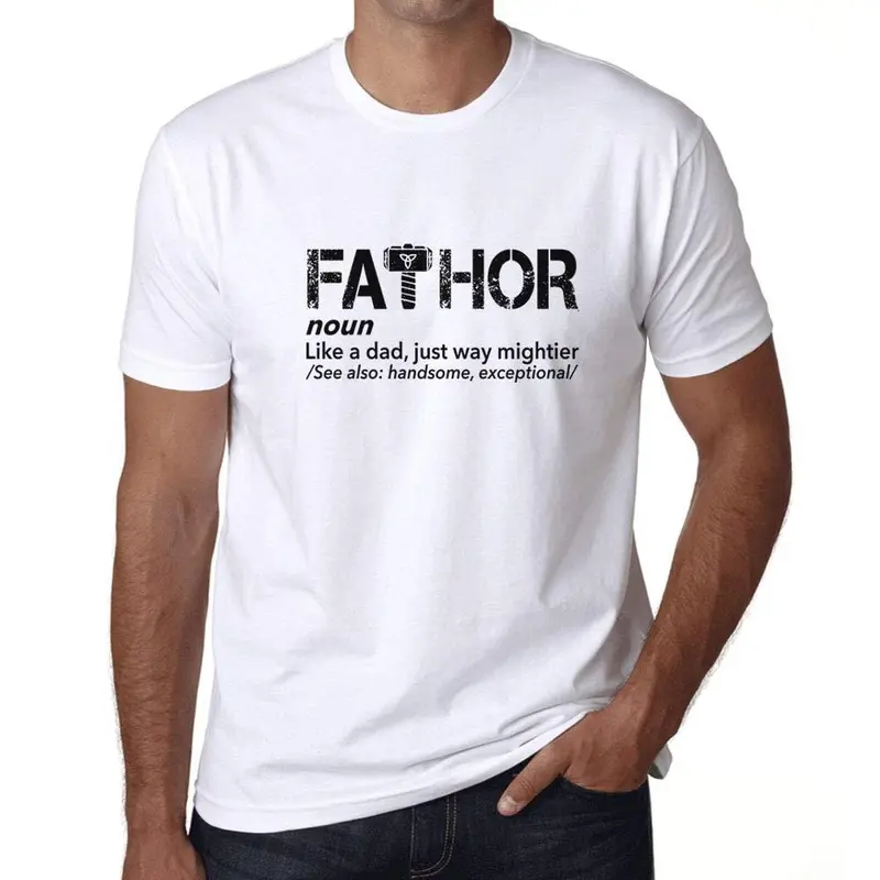 Ultrabasic - Homme T-Shirt Graphique Fa-Thor Blanc 1