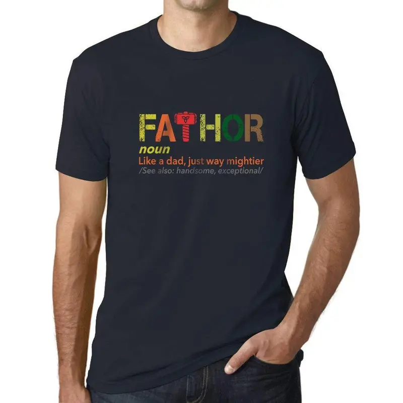 Ultrabasic - Homme T-Shirt Graphique Fa-Thor Marine 1
