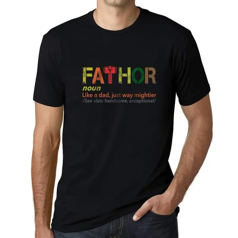 Ultrabasic - Homme T-Shirt Graphique Fa-Thor Noir Profond 1