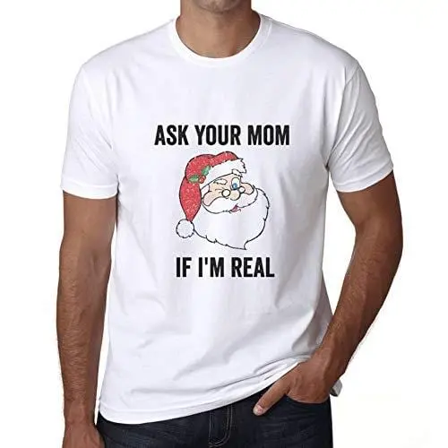 Ultrabasic - Homme T-Shirt Graphique Funny Santa Christmas T-Shirt Xmas Gift Ideas Blanc 1