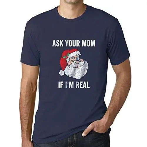 Ultrabasic - Homme T-Shirt Graphique Funny Santa Christmas T-Shirt Xmas Gift Ideas French Marine 1