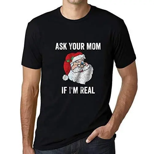 Ultrabasic - Homme T-Shirt Graphique Funny Santa Christmas T-Shirt Xmas Gift Ideas Noir Profond 1