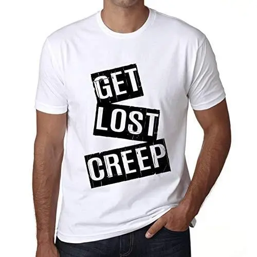 Ultrabasic - Homme T-Shirt Graphique Get Lost Creep T-Shirt Cadeau Lettre D'impression Blanc 1