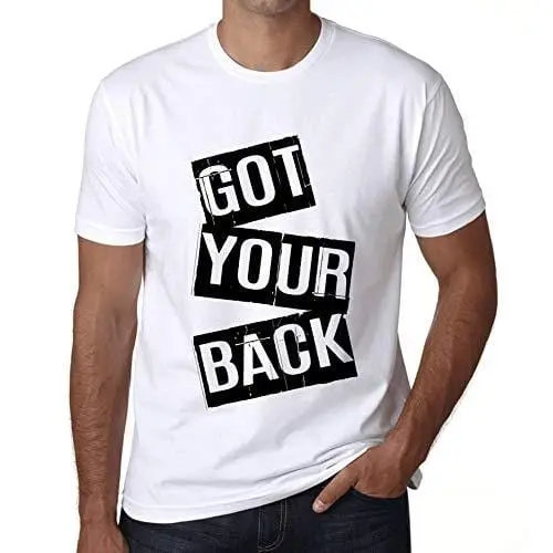 Ultrabasic - Homme T-Shirt Graphique Got Your Back T-Shirt Cadeau Lettre D'impression Blanc 1