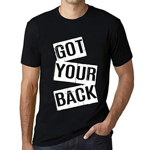 Ultrabasic - Homme T-Shirt Graphique Got Your Back T-Shirt Cadeau Lettre D'impression Noir Profond 1